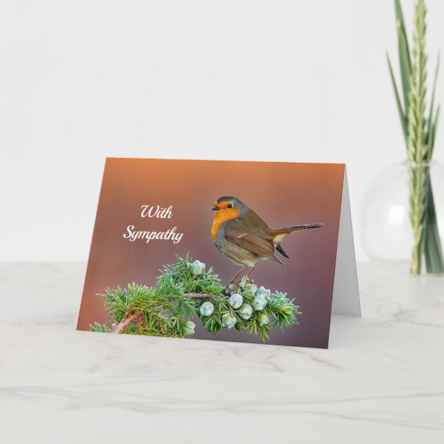 Robin Sympathy Card Kort (Framsida)