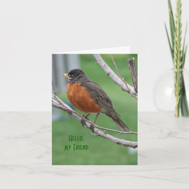 Robin Thinkin" av dig, jubel Kort (Framsida)