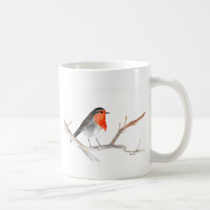 Robin Vattenfärgsmålning Julkonst Kaffemugg