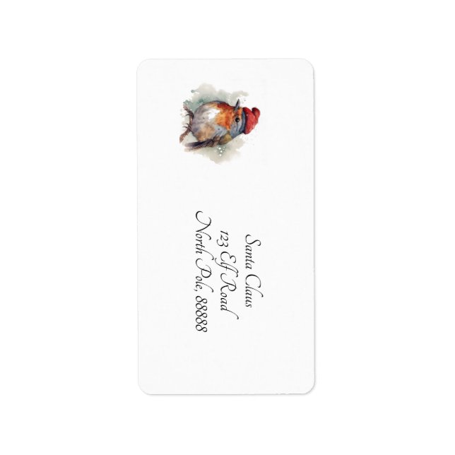 Robin Winter Delight, anpassningsbar Adressetikett (Framsidan)