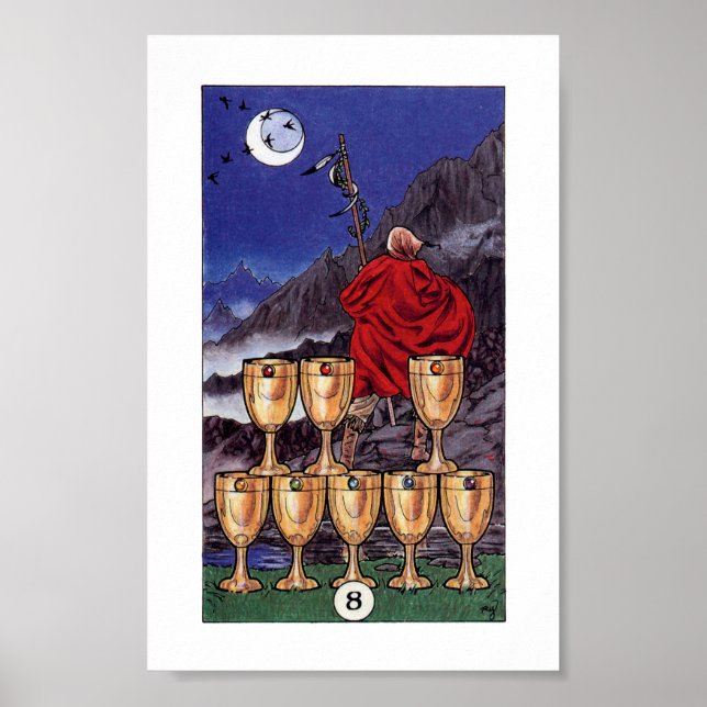 Robin Wood Tarot - 8 i Kopp Poster (Framsidan)
