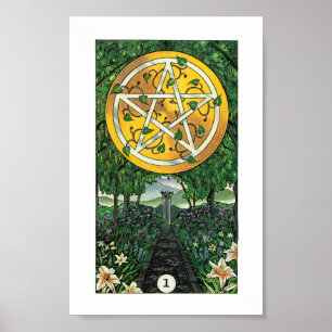 Robin Wood Tarot - Ace of Pentacles Poster