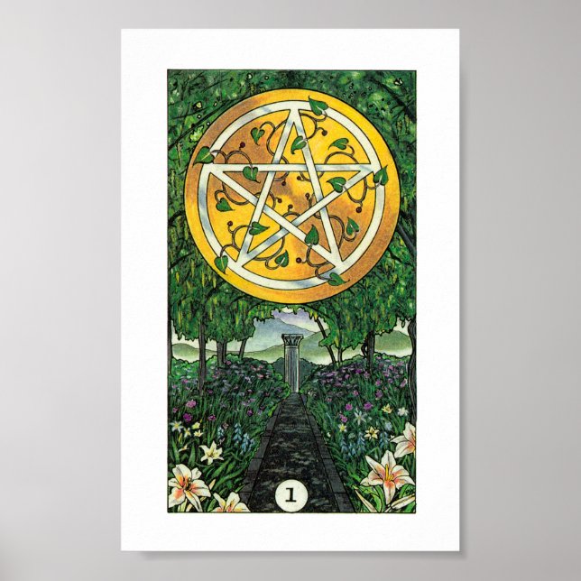 Robin Wood Tarot - Ace of Pentacles Poster (Framsidan)