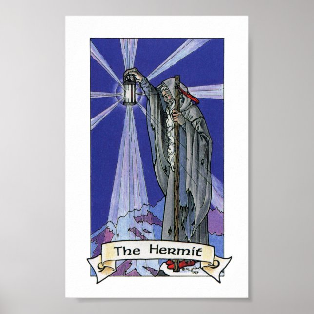 Robin Wood Tarot - Major 09 The Hermit Poster (Framsidan)