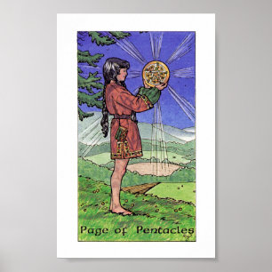 Robin Wood Tarot - sida av Pentacles Poster