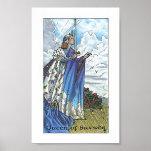 Robin Wood Tarot - Sords drottning Poster
