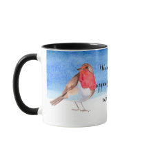 Robinfärgad vattenfärg lägger till ditt namn