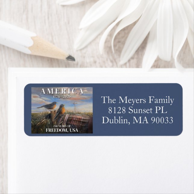 Robins 250yr returadress etikett (Insitu)