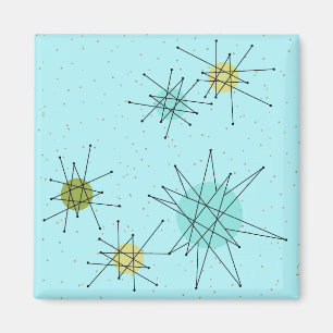 Robins äggblått atom- Starbursts kvadrerar Magnet