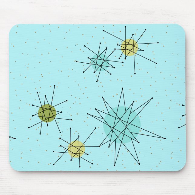 Robins äggblått Iconic atom- Starbursts Mousepad Musmatta (Framsidan)
