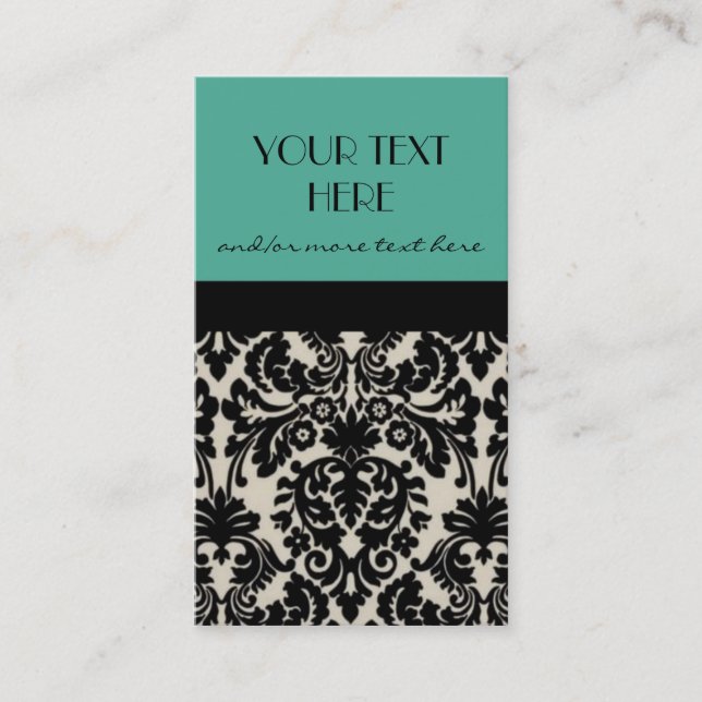 Robins äggdamast visitkort (Framsida)