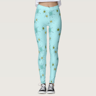 Robins atom- Starbursts för äggblått damasker Leggings