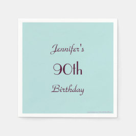 Robins Egg Blue, 90:e Födelsedagsfest, Namn Papper Pappersservett