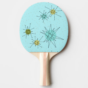 Robin's Egg Blue Atomic Starburst Ping Pong Paddle Pingisracket