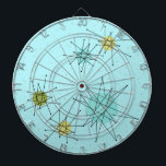 Robin's Egg Blue Atomic Starbursts Dart Board Piltavla<br><div class="desc">Denna Robin's Egg Blue Iconic Atomic Starbursts Dart Board mönster har ikoniska atomstjärnor. Det är höger! Bakgrunden till den blåa färgaden i old school med guld-späckar är perfektens bakgrund för den pulserande turkosen, kökssleriet och färgaden för päronpäron i grönten. Sportarna i färg placeras sporadiskt i olika storlekar med överliggande V-formad...</div>