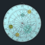Robin's Egg Blue Atomic Starbursts Dart Board Piltavla<br><div class="desc">Denna Robin's Egg Blue Iconic Atomic Starbursts Dart Board mönster har ikoniska atomstjärnor. Det är höger! Bakgrunden till den blåa färgaden i old school med guld-späckar är perfektens bakgrund för den pulserande turkosen, kökssleriet och färgaden för päronpäron i grönten. Sportarna i färg placeras sporadiskt i olika storlekar med överliggande V-formad...</div>