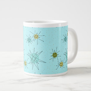 Robin's Egg Blue Atomic Starbursts Jumbo Mugg