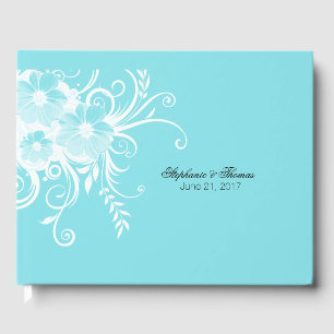 Robins Egg Blue Bröllop Guest Bok