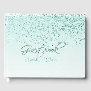 Robins Egg Blue Bröllop Guest Bok