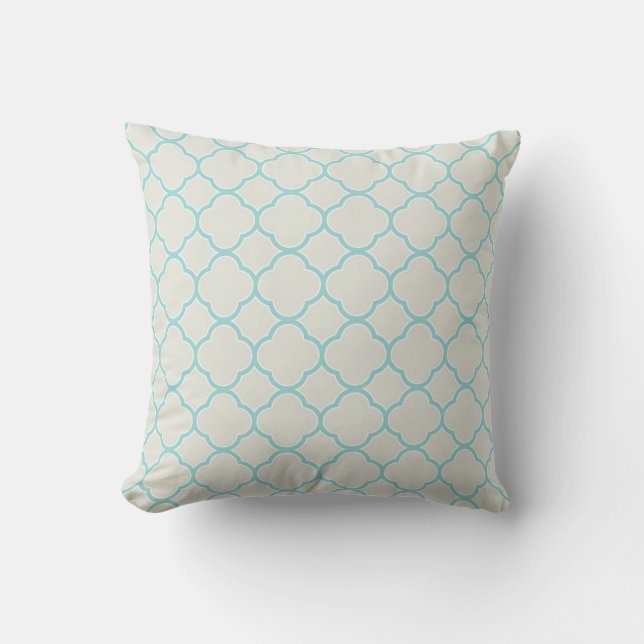 Robin's Egg Blue Ironstone White Dekorativ kudde (Framsida)