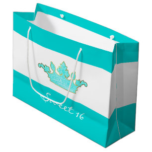 Robins Egg Blue Krona Anpassningsbar Gift Bag