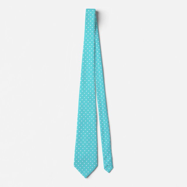 Robins Egg Blue och White Polka Dot Neck Tie Slips (Framsida)