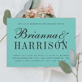 Robin's Egg Blue Par Namn Möhippa Inbjudningar