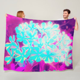 Robin's Egg Blue Peppermint Twist Phlox Flowers Fleecefilt