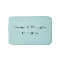 Robins Egg Blue Personlig Plush Bath Mat