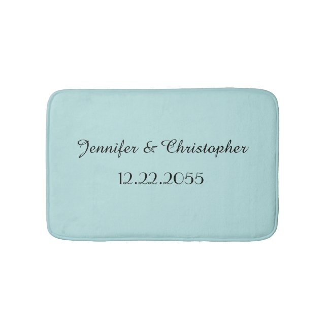 Robins Egg Blue Personlig Plush Bath Mat Badrumsmatta (Framsidan)