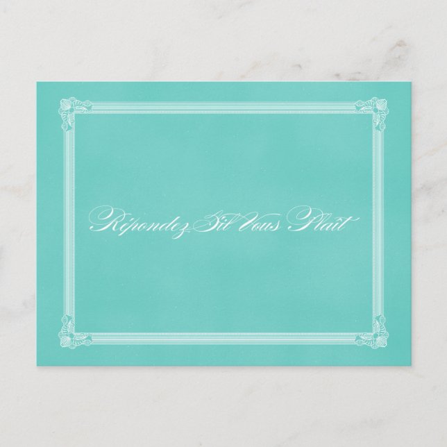 Robin's Egg Blue Poster Stil OSA Postcard Inbjudan Vykort (Framsida)