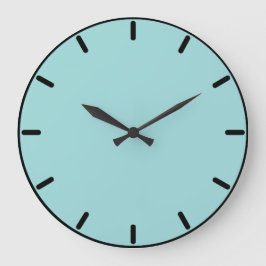 Robin's Egg Blue Round Wall Clock Stor Klocka