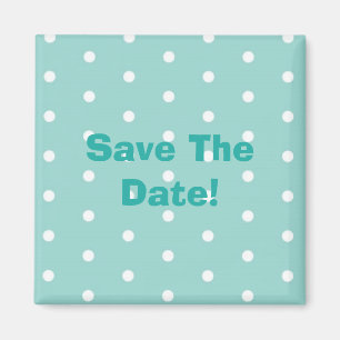 Robin's Egg Blue Smyckeskrin med polka dots Magnet