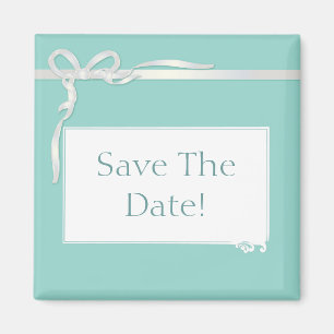 Robin's Egg Blue Smyckeskrin med White Ribbon Magnet