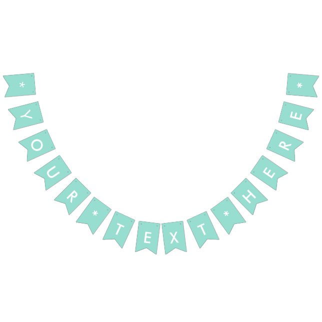 Robin's Egg Blue Solid Färg Vimplar (Alla)