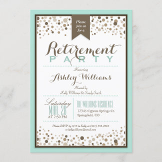 Robins Egg Blue, Taupe Modern Pension Party Inbjudningar
