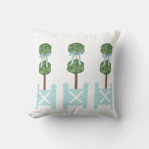 Robin's Egg Blue Topiary Painting Dekorativ kudde