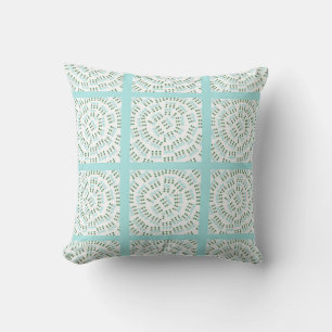 Robin's Egg Blue Topiary Quilt Dekorativ kudde