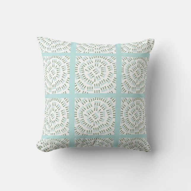 Robin's Egg Blue Topiary Quilt Dekorativ kudde (Framsida)