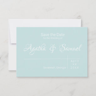 Robin's Egg Blue Wedding bjudande Spara datumet
