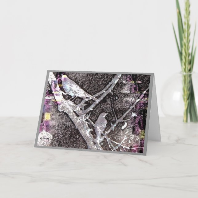 Robins för hälsningKort-Tidigt vår i träd Kort (Framsida)