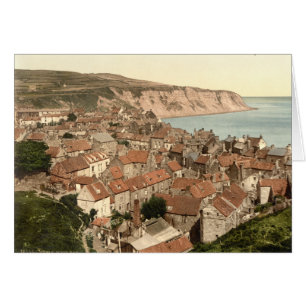 Robins Hood fjärd, Whitby, Yorkshire, England Hälsningskort