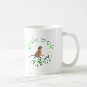 Robins ljusnar min dag kaffemugg