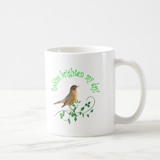 Robins ljusnar min dag kaffemugg