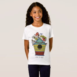 Robins med blåbär och fågel t shirt