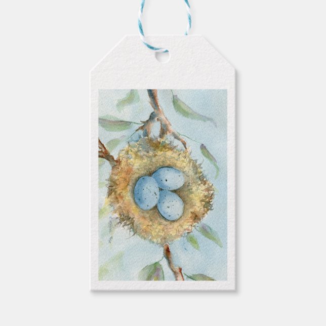 "Robin's Nest" Gift Märkres Presentetikett (Framsidan)