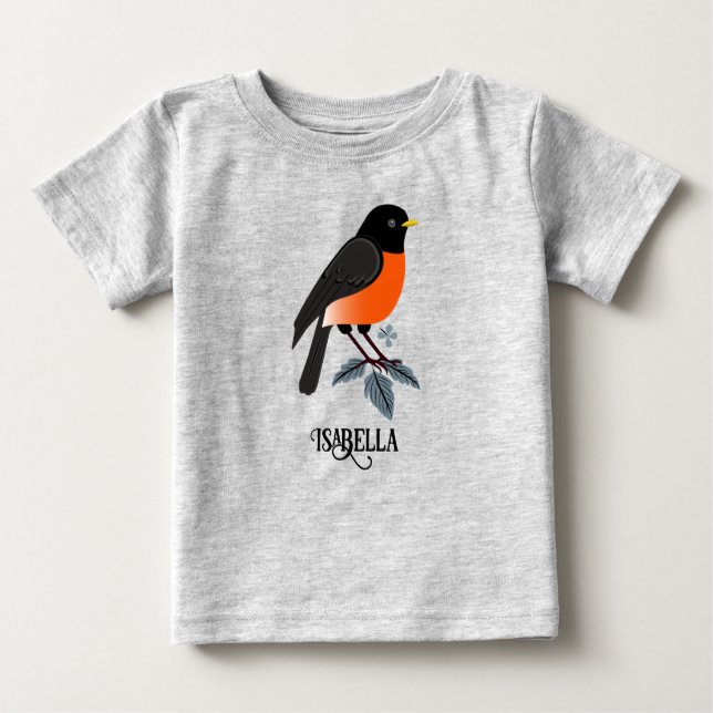 Robins och Flowers T Shirt (Framsida)