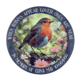 Robins visas när de är nära blått glas