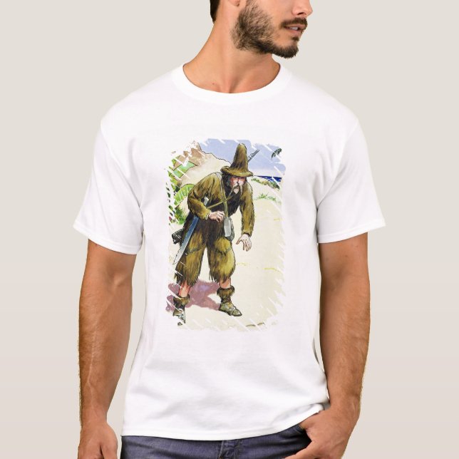 Robinson Crusoe, från "pip in i förflutnan", publi T-shirt (Framsida)