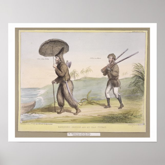 Robinson Crusoe och hans man Fredag (HB Sketches N Poster (Framsidan)